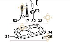 Spare parts Head Gasket 0,83 4731009 For Engines LOMBARDINI, by marks LOMBARDINI