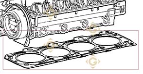 Spare parts Head Gasket 1,70 4730715 For Engines LOMBARDINI, by marks LOMBARDINI
