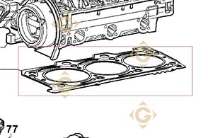 Spare parts Head Gasket 1,45 4730595 For Engines LOMBARDINI, by marks LOMBARDINI
