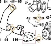 Hose 5365142 engines LOMBARDINI