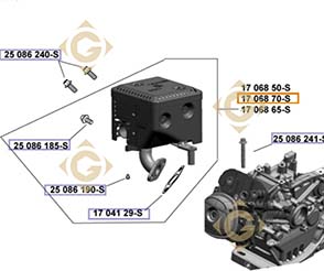 Pièces détachées Echappement K17 068 70-S Pour Moteurs Kohler, de marque Kohler