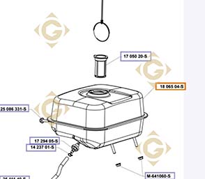 Spare parts Tank k1876001s For Engines KOHLER, by marks KOHLER