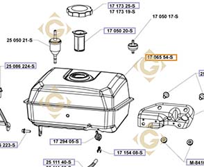 Pièces détachées Réservoir k1706587s Pour Moteurs Kohler, de marque Kohler