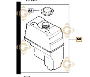 Spare parts Tank k1276001s For Engines KOHLER, by marks KOHLER