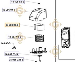 Spare parts Air Prefilter k1808305s For Engines KOHLER, by marks KOHLER