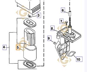 Spare parts Air Prefilter k6308304s For Engines KOHLER, by marks KOHLER