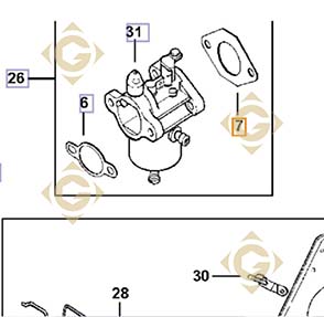 Spare parts Carburetor Gasket k1204101s For Engines KOHLER, by marks KOHLER