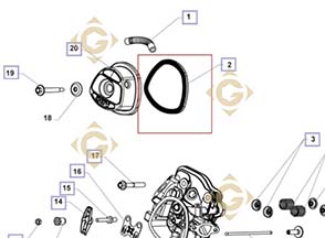 Spare parts Exhaust Gasket k1704147s For Engines KOHLER, by marks KOHLER