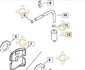 Spare parts Fuel Filter k2505021s For Engines KOHLER, by marks KOHLER