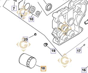 Spare parts Oil Filter k2805001s For Engines KOHLER, by marks KOHLER