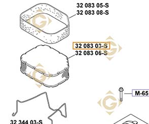 Spare parts Air Cleaner k3208303s For Engines KOHLER, by marks KOHLER