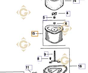 Spare parts Air Cleaner k1208310s For Engines KOHLER, by marks KOHLER