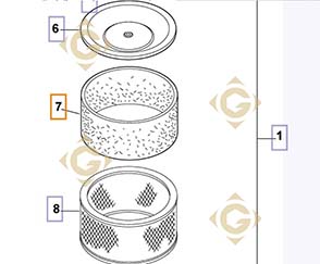 Spare parts Air Cleaner k4508301s1 For Engines KOHLER, by marks KOHLER