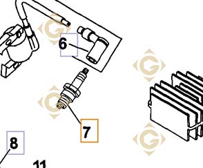 Spare parts Plug k6613201s For Engines KOHLER, by marks KOHLER