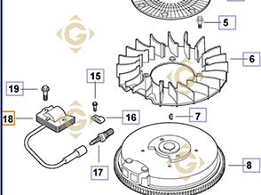 Spare parts Coil k1258404s For Engines KOHLER, by marks KOHLER