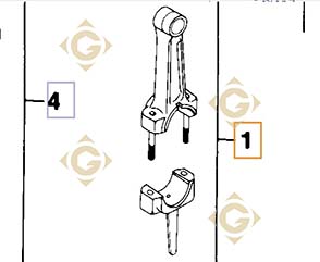 Spare parts Connecting Rod k4506724s For Engines KOHLER, by marks KOHLER