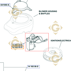 Pièces détachées Démarreur k1409805s Pour Moteurs Kohler, de marque Kohler