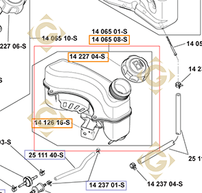 Spare parts Tank k1406508s For Engines KOHLER, by marks KOHLER