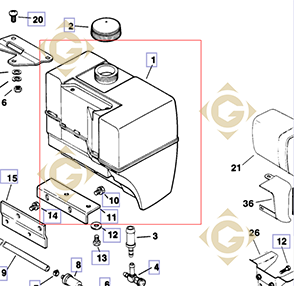 Spare parts Tank k4106514s For Engines KOHLER, by marks KOHLER