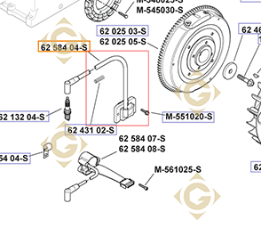 Spare parts Module Ignition k6258404s For Engines KOHLER, by marks KOHLER