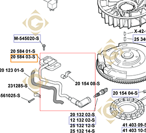 Spare parts Module Ignition k2058403s For Engines KOHLER, by marks KOHLER
