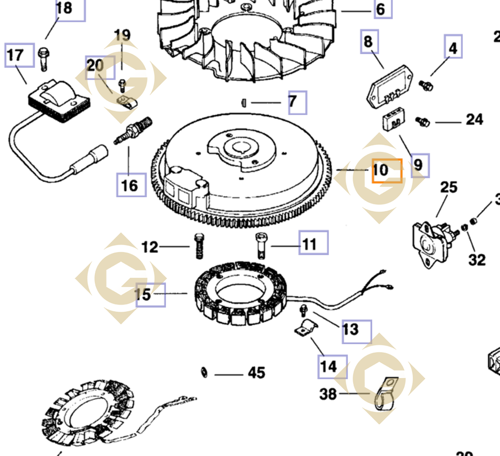 Flywheel k1202521s engines KOHLER GDN INDUSTRIES