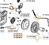 Spare parts Flywheel k1702524s