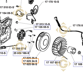 Pièces détachées Volant moteur k1702524s Pour Moteurs Kohler, de marque Kohler