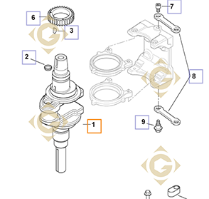 Pièces détachées Vilebrequin k2001447s Pour Moteurs Kohler, de marque Kohler