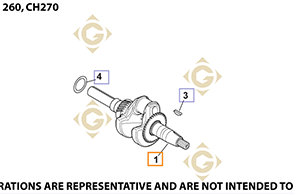 Spare parts Cranckshaft k1701499s For Engines KOHLER, by marks KOHLER