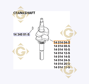 Spare parts Cranckshaft k1401404s For Engines KOHLER, by marks KOHLER