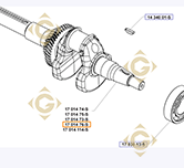 Cranckshaft k1701476s engines KOHLER