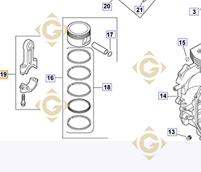 Spare parts Connecting Rod k1206705s For Engines KOHLER, by marks KOHLER