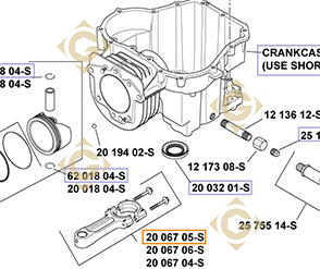 Spare parts Connecting Rod k2006705s For Engines KOHLER, by marks KOHLER