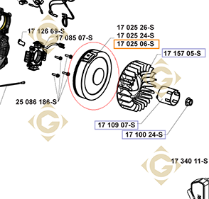 Pièces détachées Volant Moteur k1702506s Pour Moteurs Kohler, de marque Kohler