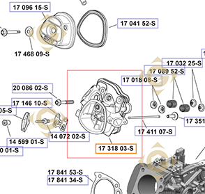 Pièces détachées Kit culasse k1731803s Pour Moteurs Kohler, de marque Kohler