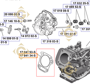 Spare parts Head Gasket k1784173s For Engines KOHLER, by marks KOHLER