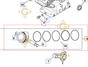 Spare parts Piston k1787410s For Engines KOHLER, by marks KOHLER