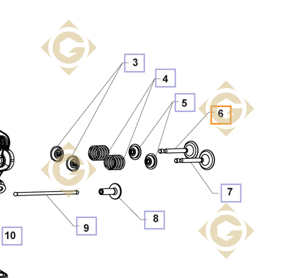 Exhaust Valve k1701605s engines KOHLER GDN INDUSTRIES