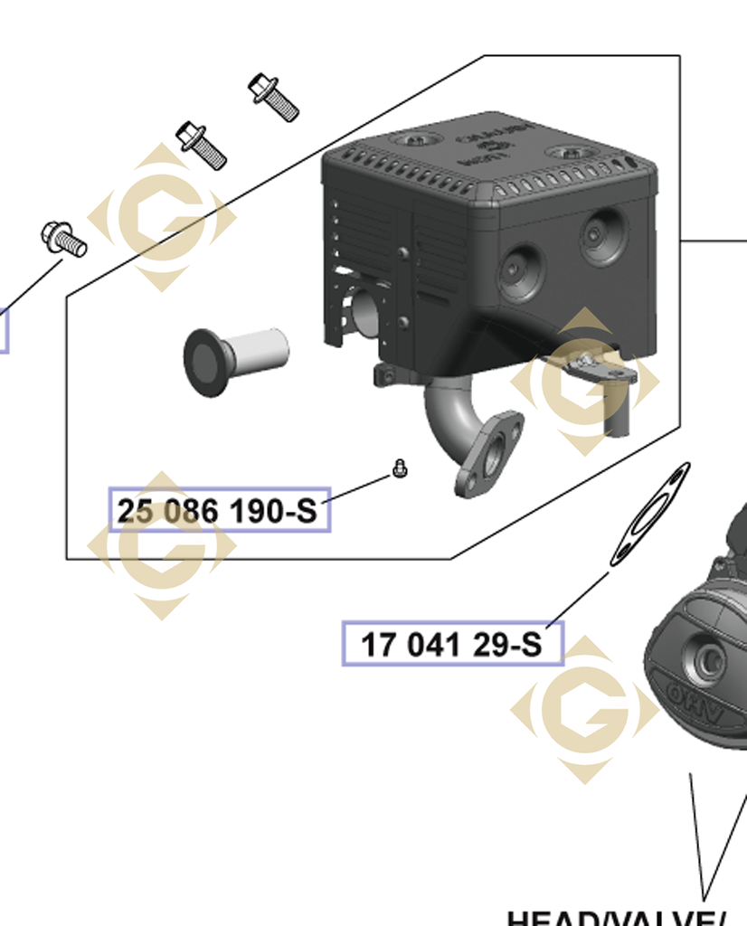 Exhaust k1706867s engines KOHLER GDN INDUSTRIES