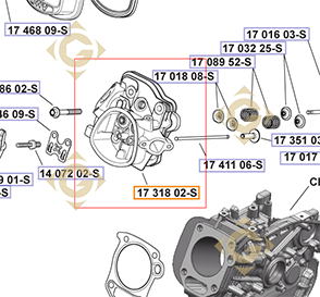 Spare parts Head Kit k1731802s For Engines KOHLER, by marks KOHLER