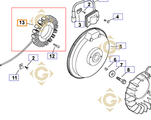 Pièces détachées Alternateur k1208506s Pour Moteurs Kohler, de marque Kohler