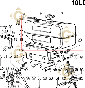 Spare parts Tank 8103046 For Engines LOMBARDINI, by marks LOMBARDINI