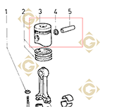 Complete Piston 6500143 engines LOMBARDINI