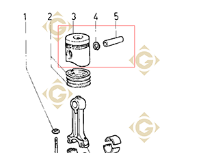 Spare parts Complete Piston 6500143 For Engines LOMBARDINI, by marks LOMBARDINI