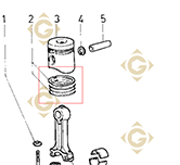 Ring 3 Grooves 8211072 engines LOMBARDINI