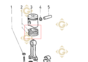 Spare parts Ring 3 Grooves 8211072 For Engines LOMBARDINI, by marks LOMBARDINI