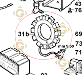 Stator for Altenator 2 thread 8565090 engines LOMBARDINI