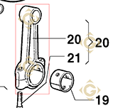 Bielle 100r037 moteurs Lombardini