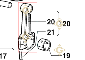 Spare parts Connecting Rod 100r037 For Engines LOMBARDINI, by marks LOMBARDINI